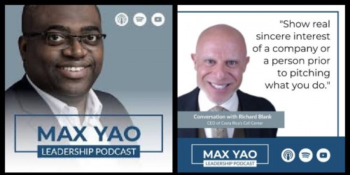 Max Yao Leadership Podcast guest Richard Blank Costa Ricas Call Center